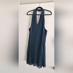 Elegant Teal Sleeveless Mini Dress